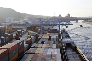 Le transport fluvial de marchandises en Wallonie en 2016